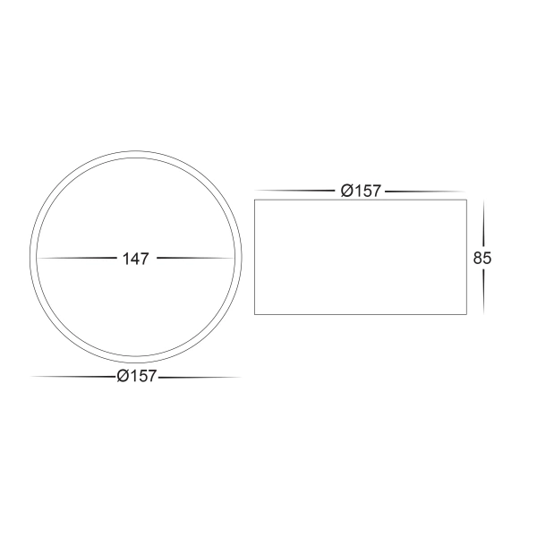 Surface downlight Nella Surface Mounted 12V 3CCT LED 18W WHT
